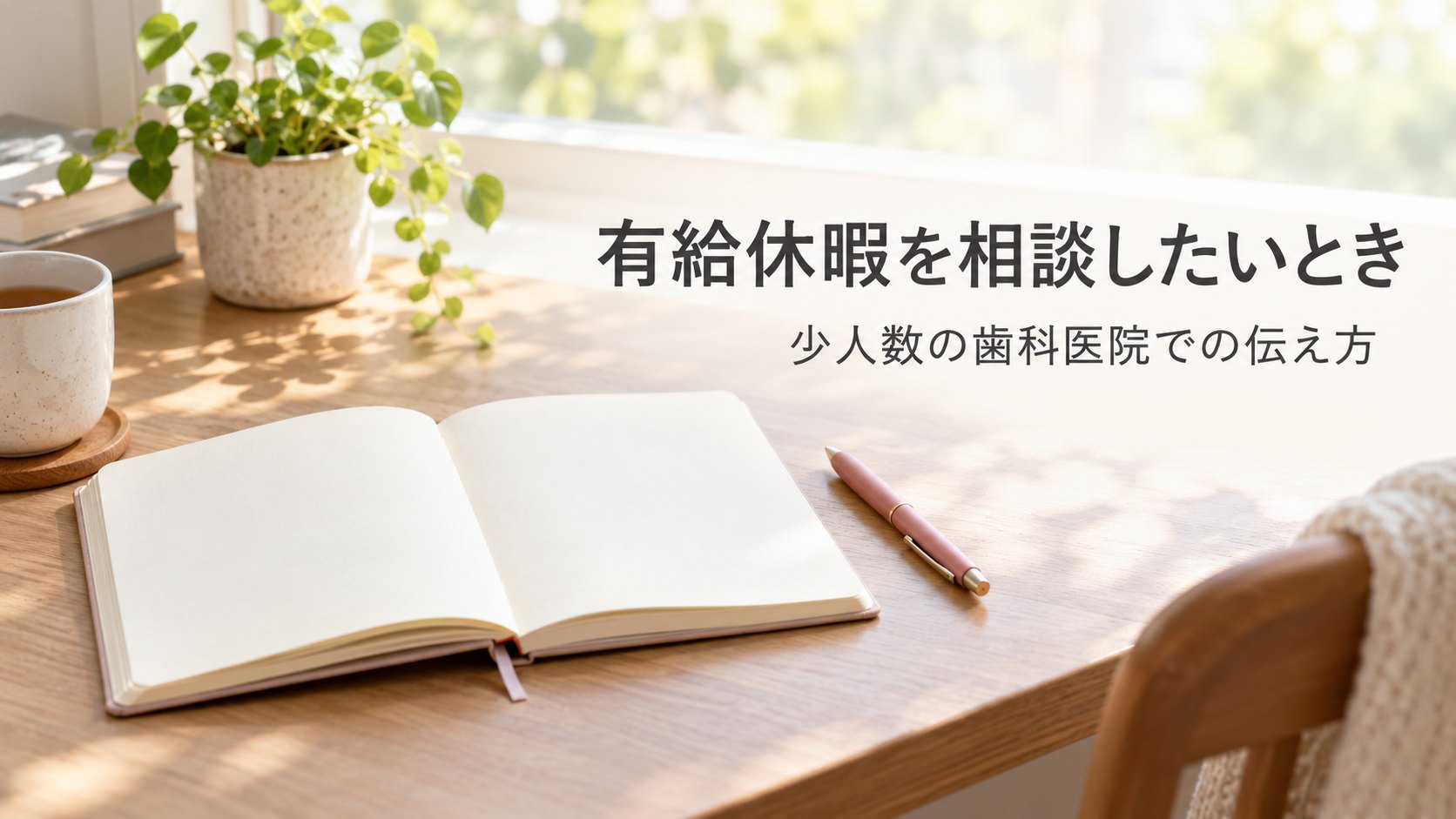 有給休暇を相談したいとき、少人数の歯科医院での伝え方というタイトル
